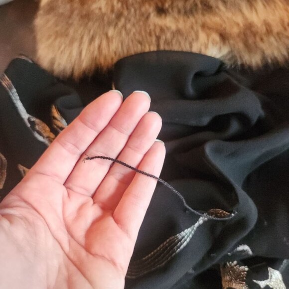 BCBGMaxAzria Sheer Embroidered Fur Trim Kimono - Picture 13 of 13